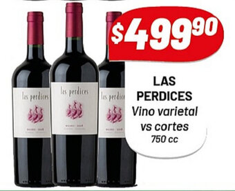 Almacor Las Perdices Vino varietal vs cortes 750cc oferta
