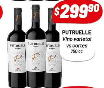 Almacor Putruelle Vino varietal vs cortes 750cc oferta