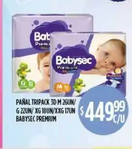 Supermercados Toledo Babysec Pañal Tripack Premium oferta