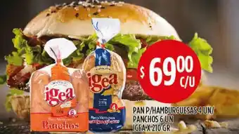 Supermercados Toledo Pan P Hamburguesas 4 Un Panchos 6 Un Igea oferta