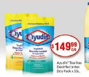 Supermercados Toledo Ayudin Toallitas Desinfectantes Doy Pack x 35u oferta