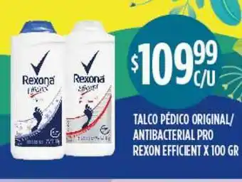 Supermercados Toledo Talco Pédico Original Antibacterial Pro Rexon Efficient x 100gr oferta