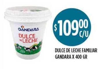 Supermercados Toledo Dulce De Leche Familiar Gandara x 400gr oferta