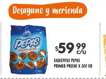 Supermercados Toledo Galletitas Pepas Primer Precio x 300gr oferta