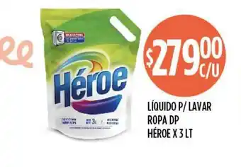 Supermercados Toledo Líquido P Lavar Ropa Dp Héroe x 3lt oferta