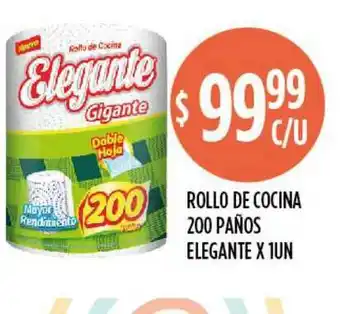 Supermercados Toledo Rollo De Cocina 200 Paños Elegante x 1un oferta