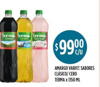 Supermercados Toledo Amargo Varios Sabores Clásico Cero Terma x 1350ml oferta
