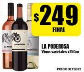 Supermayorista Vital La Poderosa Vinos varietales x750cc oferta