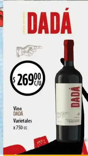 Supermercados Toledo Vino Dadá x 750cc oferta