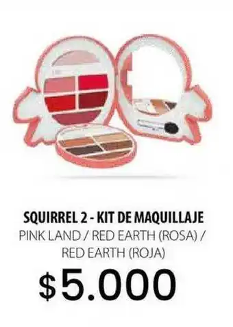 Squirrel 2 - Kit De Maquillaje Pink Land Red Earth (rosa) Red Earth (roja)