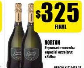 Supermayorista Vital Norton Espumante cosecha especial extra brut x750cc oferta