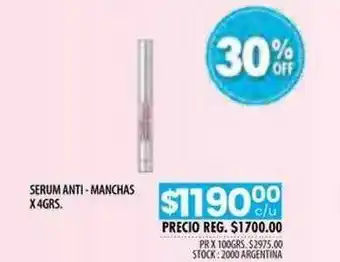 Pigmento Serum Anti-manchas x 4grs oferta