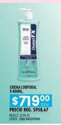 Pigmento Crema Corporal x 400ml oferta