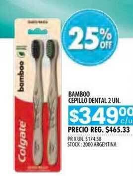 Pigmento Bamboo Cepillo Dental x 2un oferta