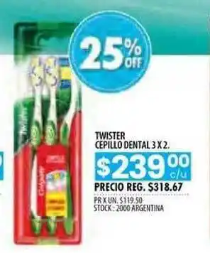 Pigmento Twister Cepillo Dental 3x2 oferta