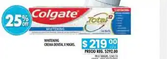 Pigmento Colgate Whitening Crema Dental x 90grs oferta