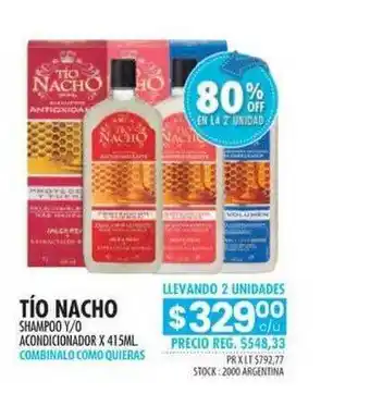 Pigmento Tío Nacho Shampoo Y O Acondicionador x 415ml oferta