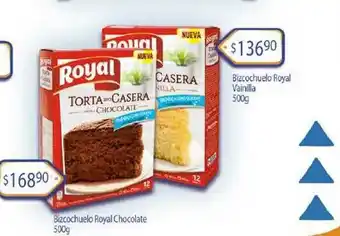 La Gallega Supermercados Bizcochuelo Royal Chocolate Bizcochuelo Royal Vainilla 500g oferta