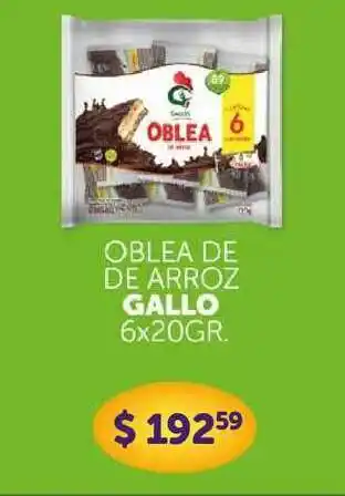 La Gallega Supermercados Gallo Oblea De Arroz 6x20gr oferta