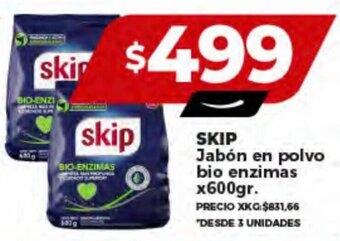 Supermayorista Vital SKIP Jabón en polvo bio enzimas x600gr. oferta