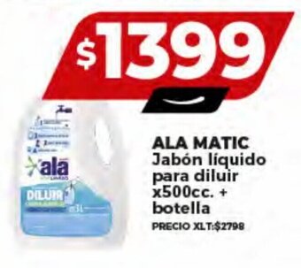 Supermayorista Vital ALA MATIC Jabón líquido para diluir x500cc. + botella oferta