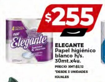 Supermayorista Vital ELEGANTE Papel higiénico blanco h/s. 30mt.x4u. oferta