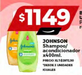 Supermayorista Vital JOHNSON Shampoo/ acondicionador x400ml. oferta