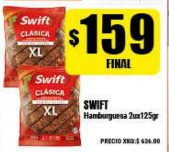 Supermayorista Vital Swift Hamburguesa 2ux125gr oferta