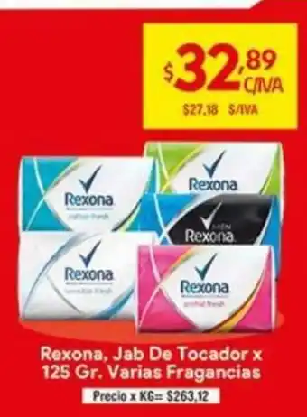 Medamax Rexona Jab De Tocador x 125gr oferta