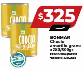 Supermayorista Vital BONMAR Choclo amarillo grano VIEJA x280/300gr. oferta