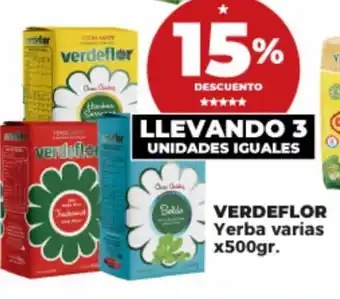 Supermayorista Vital VERDEFLOR Yerba varias x500gr. LLEVANDO 3 UNIDADES IGUALES oferta
