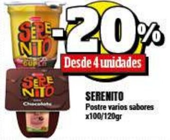 Supermayorista Vital Serenito Postre varios sabores x100/120gr oferta