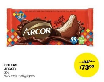 Atomo Conviene OBLEAS ARCOR 20g oferta