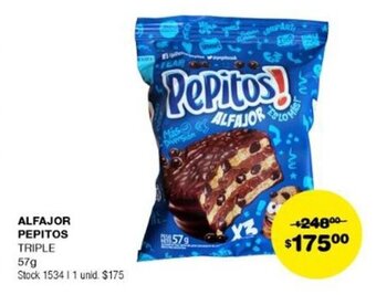 Atomo Conviene ALFAJOR PEPITOS TRIPLE 57g oferta