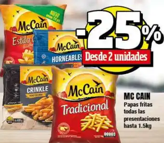 Supermayorista Vital Mc Cain Papas fritas todas las presentaciones hasta 1.5kg oferta