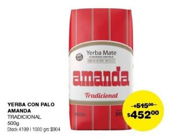 Atomo Conviene YERBA CON PALO AMANDA TRADICIONAL 500g oferta