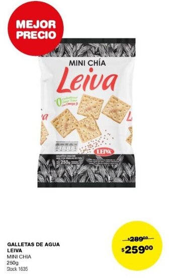 Atomo Conviene GALLETAS DE AGUA LEIVA MINI CHIA 250g oferta