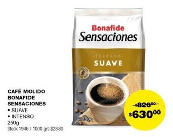 Atomo Conviene CAFÉ MOLIDO BONAFIDE SENSACIONES • SUAVE • INTENSO 250g oferta