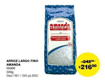 Atomo Conviene ARROZ LARGO FINO AMANDA 500g oferta