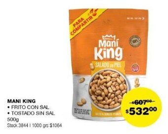 Atomo Conviene MANI KING • FRITO CON SAL • TOSTADO SIN SAL 500g oferta
