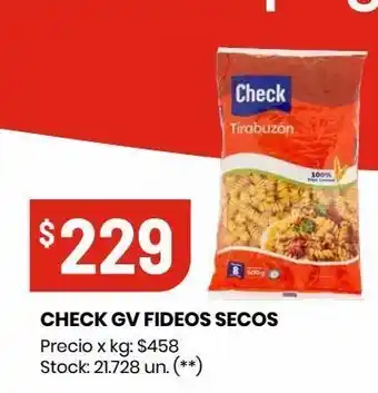 Changomas Check gv fideos secos oferta