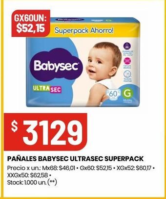 Changomas Pañales babysec ultrasec superpack oferta