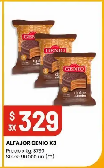 Changomas Alfajor genio x3 oferta
