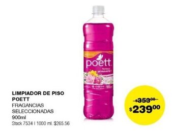 Atomo Conviene LIMPIADOR DE PISO POETT FRAGANCIAS SELECCIONADAS 900ml oferta