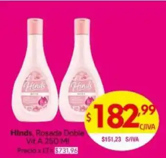 Medamax Hinds, Rosada Doble Vit A 250ml oferta