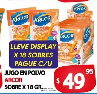 Supermercados Top JUGO EN POLVO ARCOR SOBRE X 18 GR. oferta