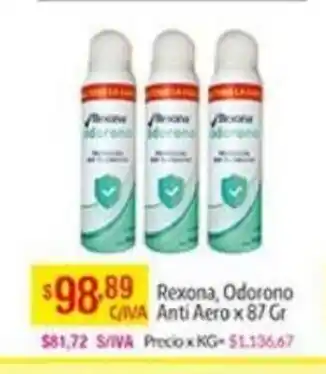 Medamax Rexona, Odorono Anti Aero x 87gr oferta