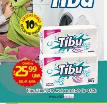 Tibu Jabon De Lav bco x 200gr