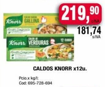 Maxiconsumo CALDOS KNORR X 12u. oferta