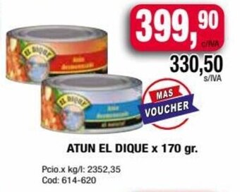 Maxiconsumo ATUN EL DIQUE x 170 gr. oferta